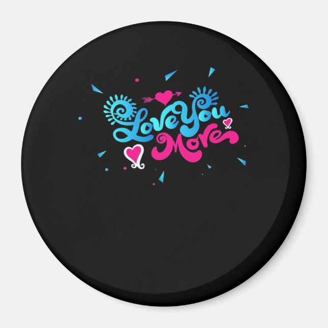 Imã Love You More Clean Typography Style  (Frente)