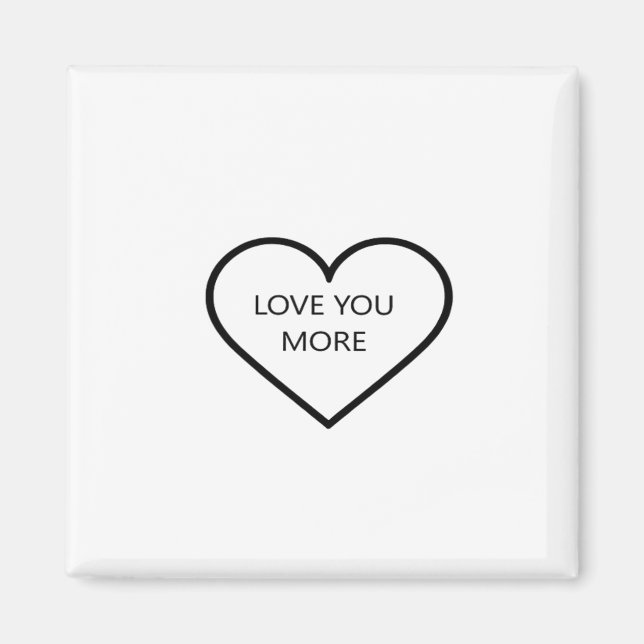 Imã Love You More Heart Romantic Style  (Frente)