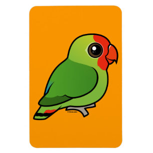 Ímã Lovebird Vermelho-dirigido