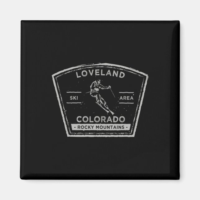 Imã Loveland Colorado Snow Skiing (Frente)
