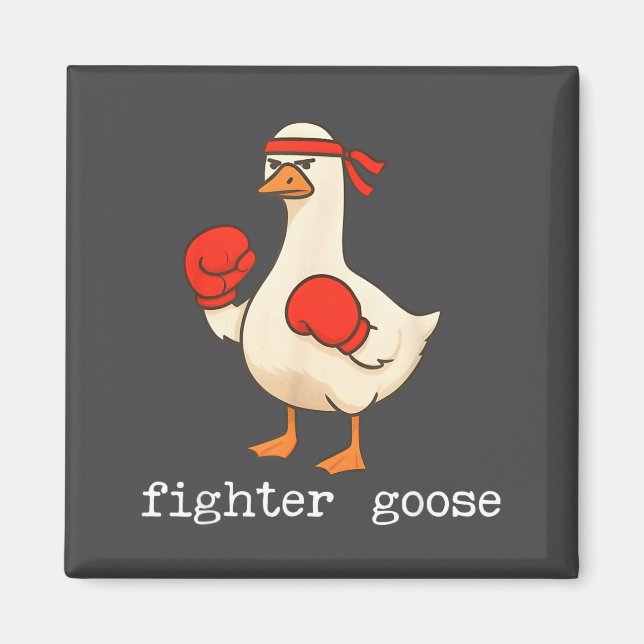 Imã Lover Goose And Fighter Goose, Funny Couple Goose  (Frente)