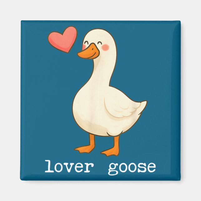 Imã Lover Goose And Fighter Goose, Funny Couple Goose  (Frente)