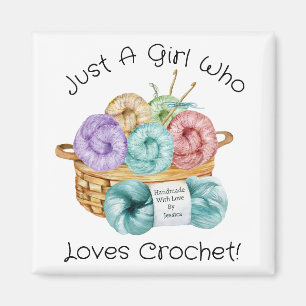 Imã Loves Crochet Personalizado