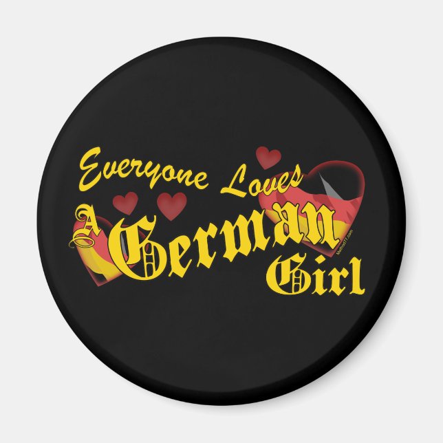 Imã Loves German Girl Magnet (Frente)