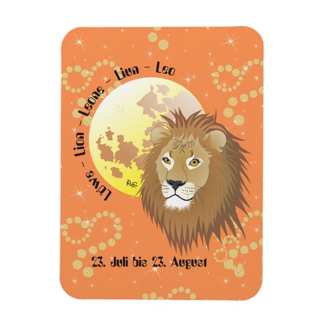 Ímã Löwe 23. Juli bis 22. Agosto, Magneta Flexi Premiu (Vertical)