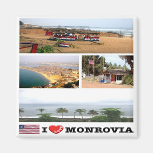 Imã LR - Libéria - Monróvia - I Love - Collage Mosai
