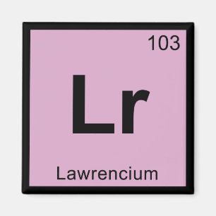 Imã Lr - Símbolo da Tabela Periódica da Química do Lau