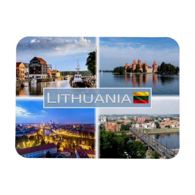 Ímã LT Lituânia - Klaipeda - Ilha de Trakai (Horizontal)
