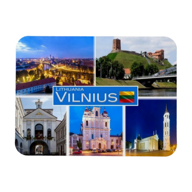 Ímã LT Lituânia - Vilnius - (Horizontal)