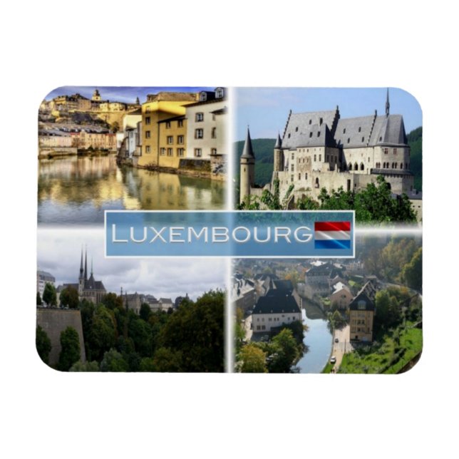 Ímã LU Luxembourg - Alzette - Castelo de Vianden - (Horizontal)