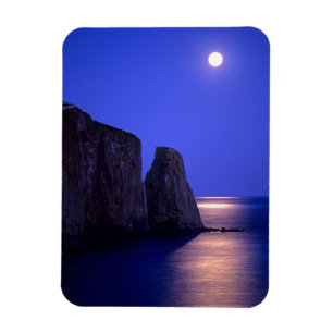 Ímã Lua ao Crepúsculo Rocha Perce Costa Gaspe Quebec