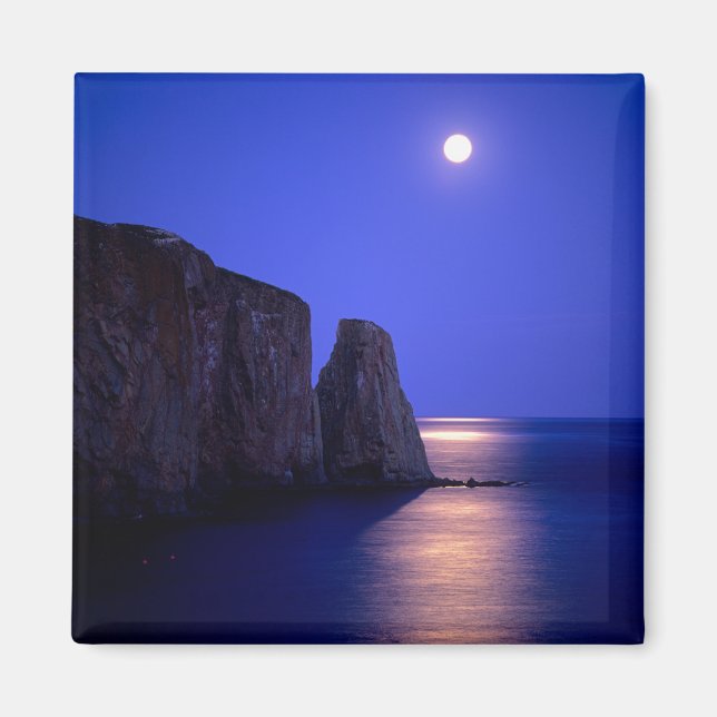Imã Lua ao Crepúsculo | Rocha Perce Costa Gaspe Quebec (Frente)