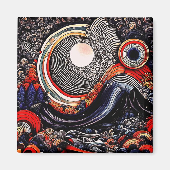 Imã Lua através de ondas de tempestade (Frente)