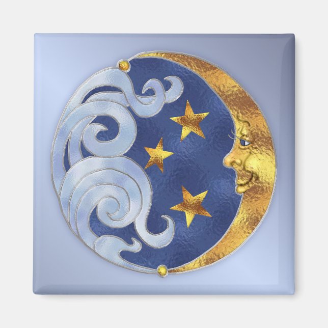 Imã Lua Celestial e Estrelas (Frente)