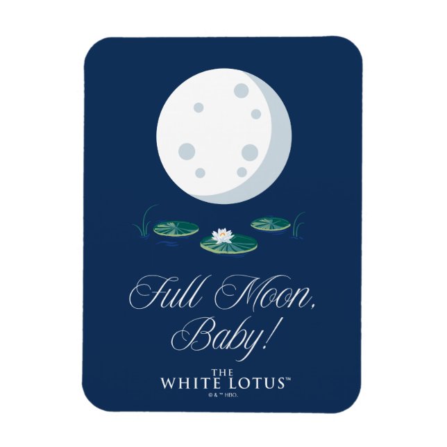 Ímã Lua Cheia, Bebê! - O Lotus Branco (Vertical)