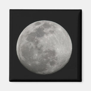 Imã Lua cheia em preto e branco. Crédito: Arthur