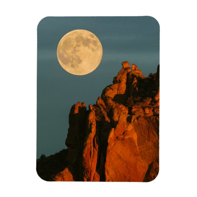 Ímã Lua Cheia | Falésias de Basalto Smith Rock State P (Vertical)