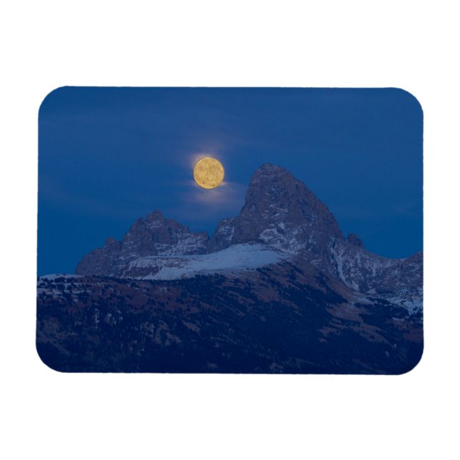 Ímã Lua Cheia Nascente | Grand Teton Driggs, Idaho (Horizontal)
