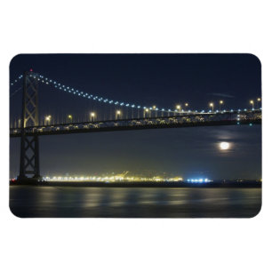 Ímã Lua cheia pela ponte de São Francisco Flexi Magnet