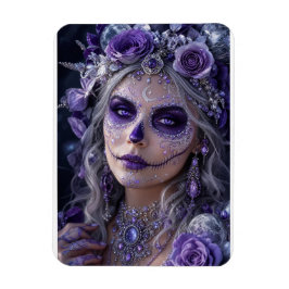 Ímã Lua de Ámética Calavera – Dia de Finados Roxo