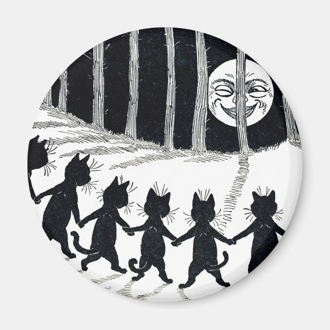 Imã Lua de cheio e Gatos, Louis Wain (Frente)