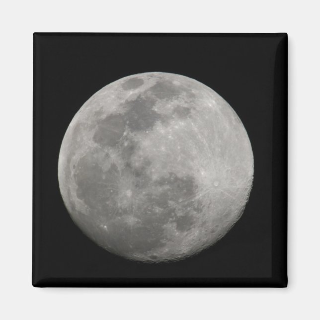 Imã Lua de cheio em preto e branco. Crédito como: Arth (Frente)