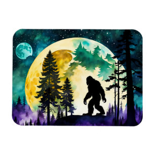 Ímã Lua de Cheio Sasquatch na Montanha