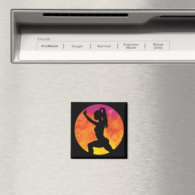 Imã lua de trabalho da moça da silhueta (In Situ (Dishwasher))