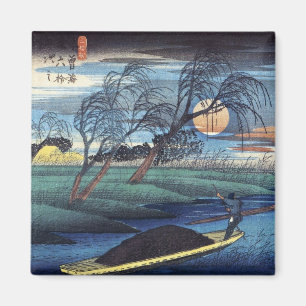 Imã Lua do outono em Seba, Hiroshige