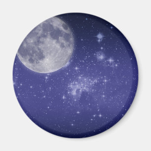 Imã Lua e Estrelas Brilhantes