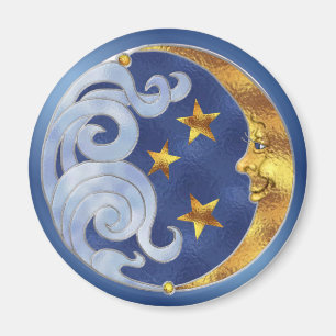 Imã Lua e estrelas celestiais