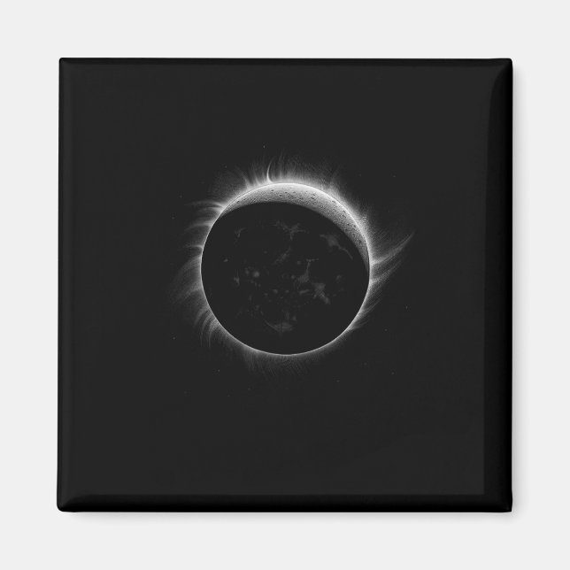 Imã Lua Eclipse Solar E Gráfico de Evento Legal Sol (Frente)