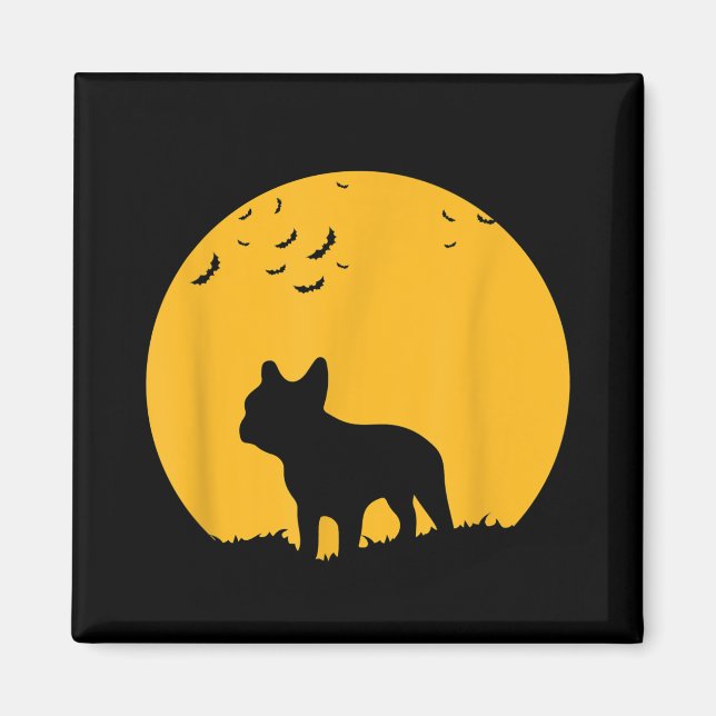 Imã Lua Halloween Inspire Bulldog Francês Presente (Frente)