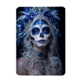 Ímã Lua Safira Calavera – Azul Celestial