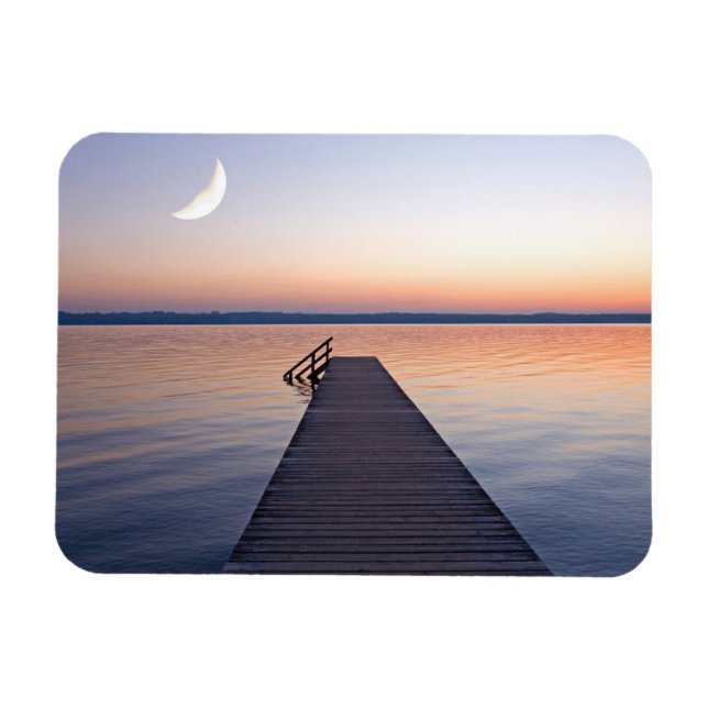 Ímã Lua Sobre a Passarela de Buscharner | Lago de Star (Horizontal)