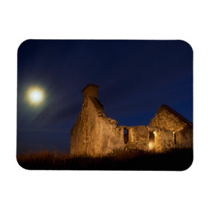 Ímã Lua Sobre Ruínas De Algodão County Galway, Irlan