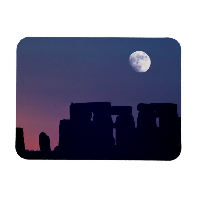 Ímã Lua sobre Stonehenge | Wiltshire, Inglaterra (Horizontal)