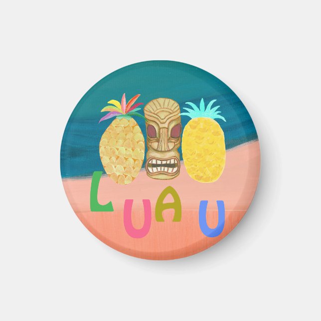 Imã Luau Tiki de Abacaxi (Frente)