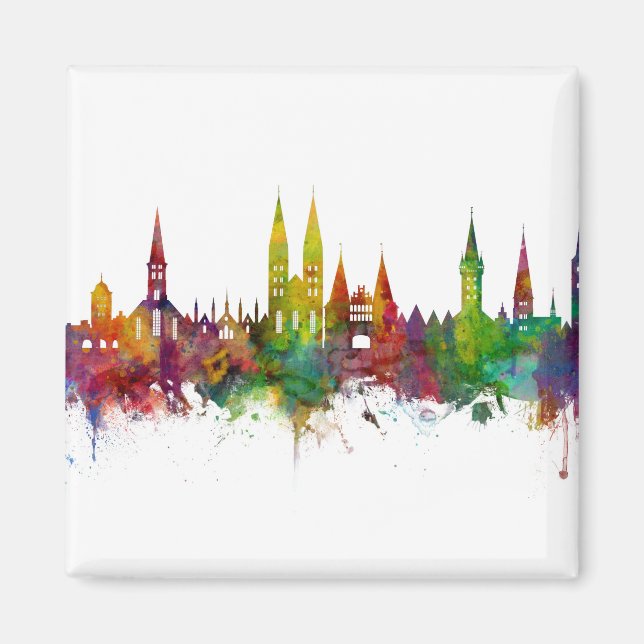 Imã Lubeck Alemanha Skyline (Frente)