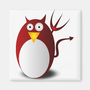 Imã Lúcifer do Diabo do Tux Ubuntu do Penguin Linux