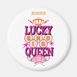 Imã Lucky Bingo Queen /nome editável