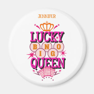 Imã Lucky Bingo Queen /nome editável