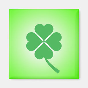 Imã Lucky Four Shamrock Folha Design-87906