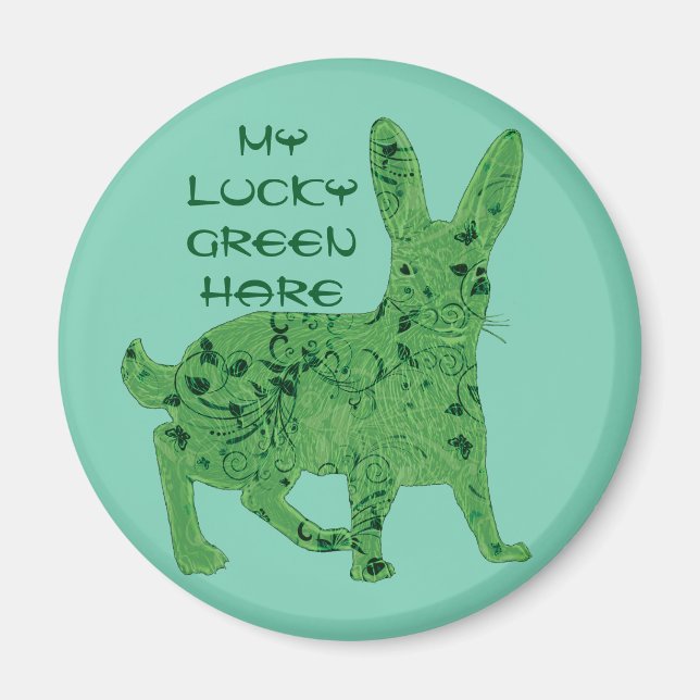Imã Lucky Green Hare | ímã (Frente)