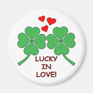 Imã Lucky In Love Heart Clover