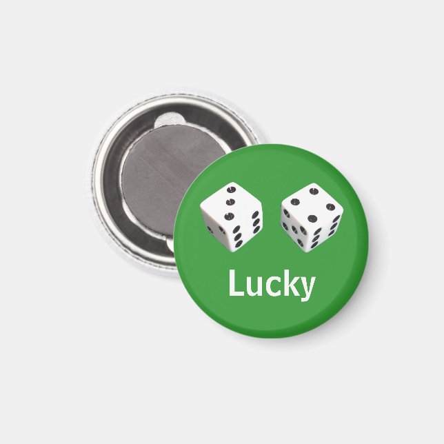 Imã Lucky Seven Dice Roll (Front/Back)