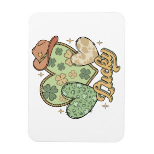 Ímã Lucky Western Heart Shamrock irlandês