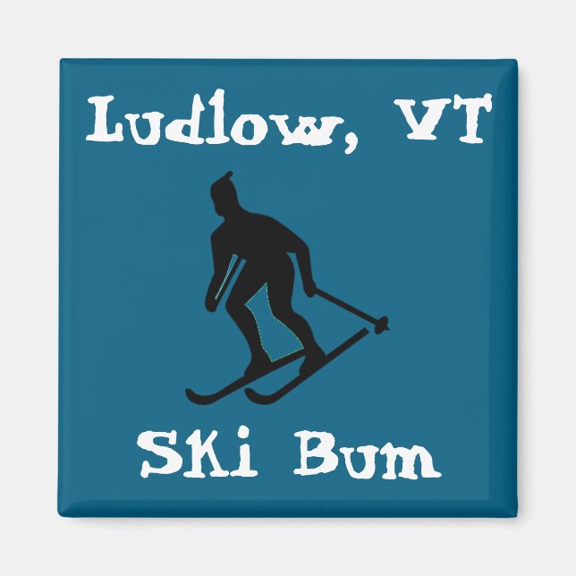 Imã Ludlow, VT Vermont Ski Bum (Esqui da Montanha Verd (Frente)