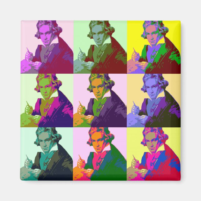 Imã Ludwig Van Beethoven Pop Art (Frente)