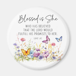 Imã Luke 1:45 Abençoada é Ela Escritura Flores Selvage